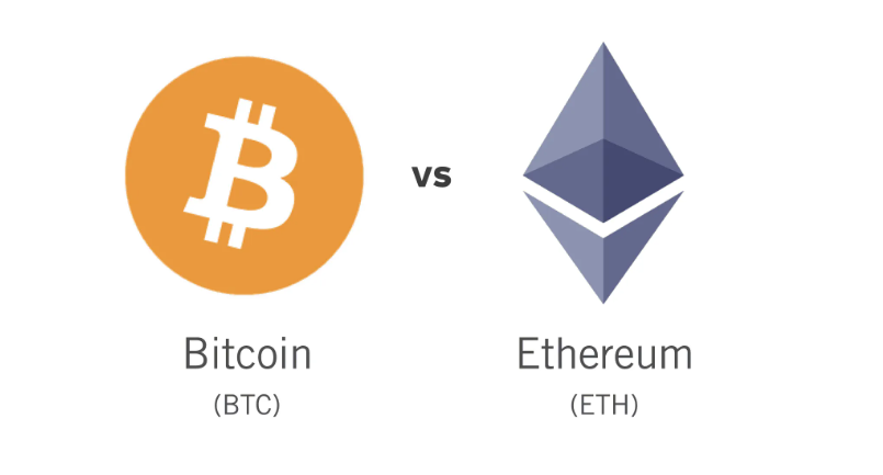 What is the difference between bitcoin and ether?