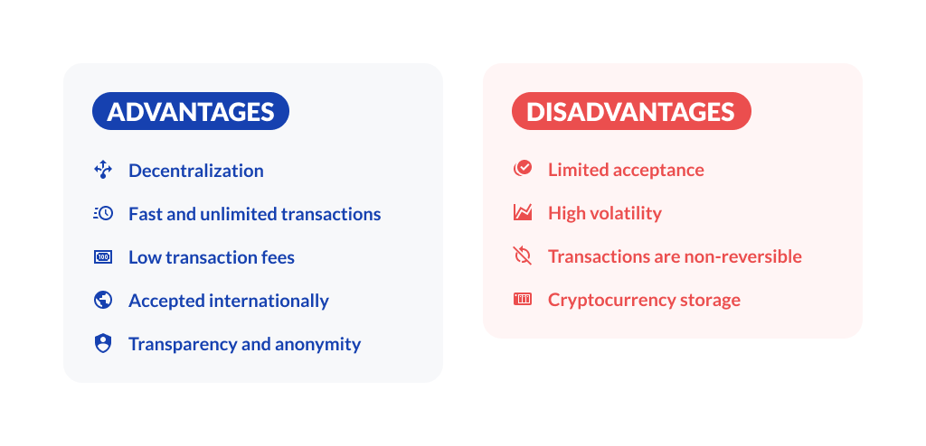 What are pros and cons of digital cryptocurrency?