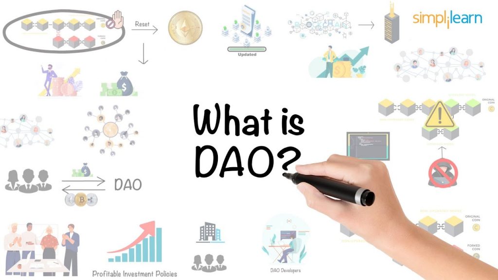 How does dao blockchain in cryptocurrency work
