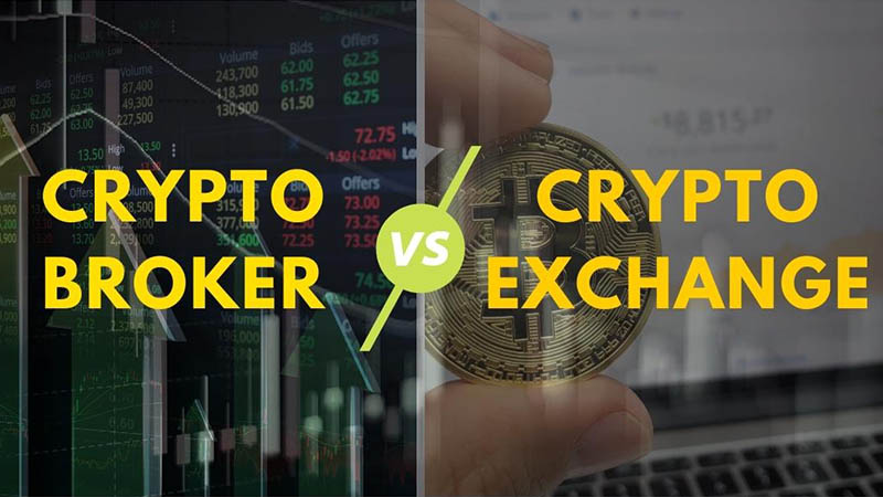 What is the difference between a broker and an exchange

