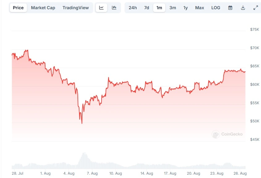 Bitcoin Price Rise Chart.